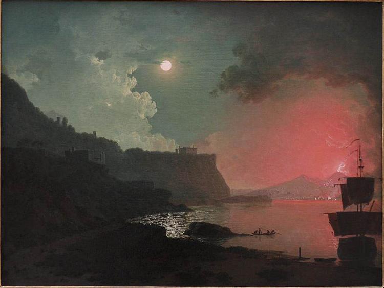 Joseph wright of derby Vesuvius from Posxllipo oil painting image